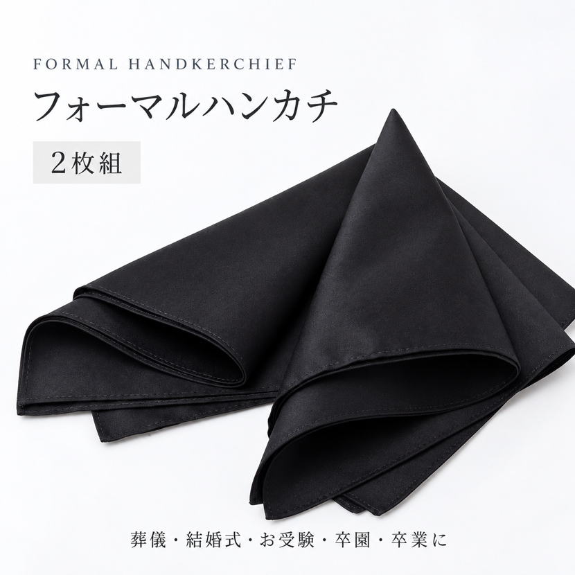 日本製 フォーマルハンカチ 2枚セット